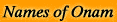 Name of Onam